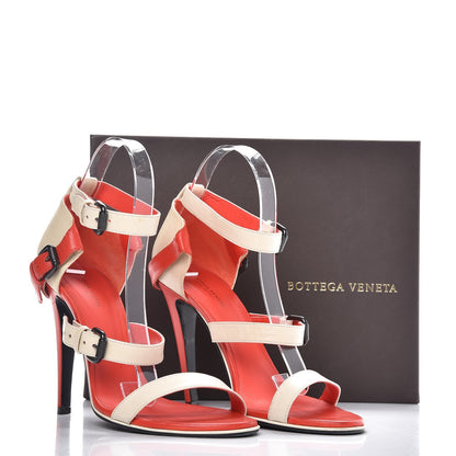 Bottega Veneta Calfskin Double Buckle Sandals 38.5 Stucco Fire 15 of 15