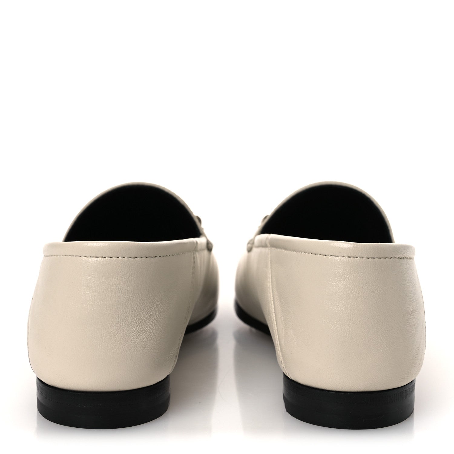 Gucci Lambskin Womens Brixton Horsebit Loafers 38 Mystic White 6 of 12