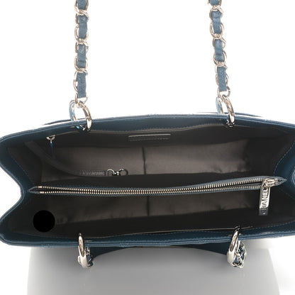 Chanel Caviar Quilted Grand Shopping Tote GST Dark Blue 5 of 7