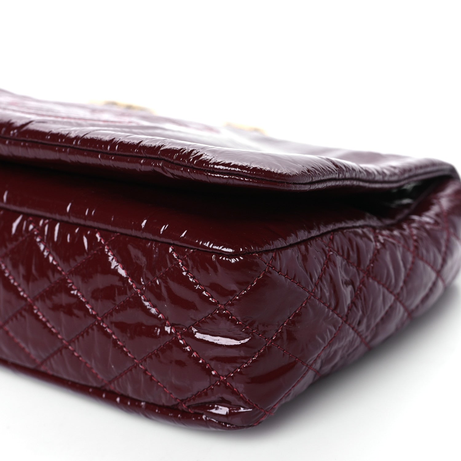 Chanel Vinyl Rock and Chain Medium Flap Bordeaux 10 of 11