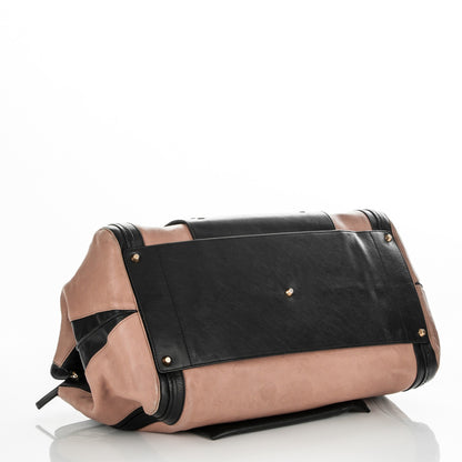 Chloe Calfskin Large Alice Satchel Black Anemone Pink 4 of 6