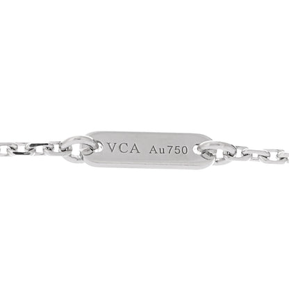 Van Cleef & Arpels 18K White Gold Diamond Sweet Alhambra Pendant Necklace 5 of 6