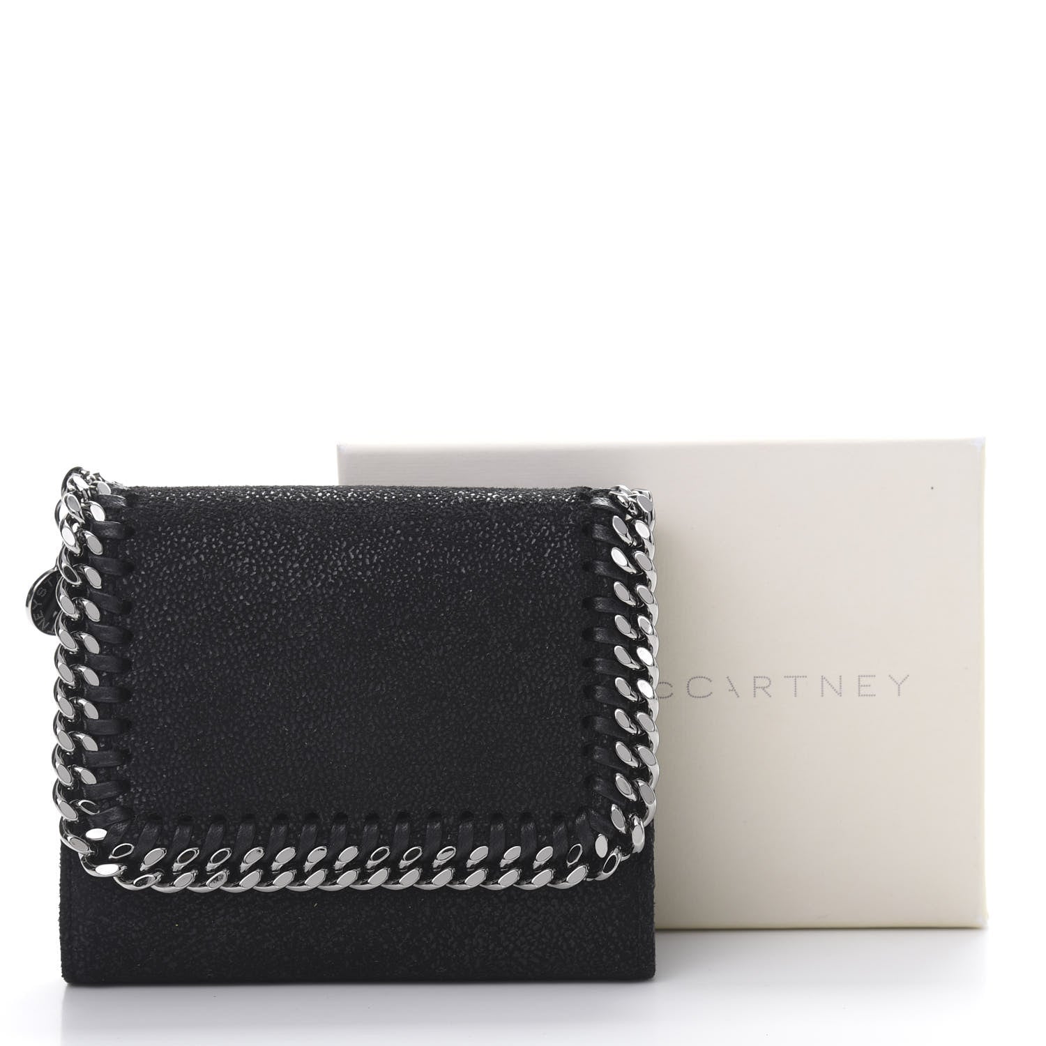 Stella McCartney Shaggy Deer Small Falabella Flap Wallet Black 8 of 8