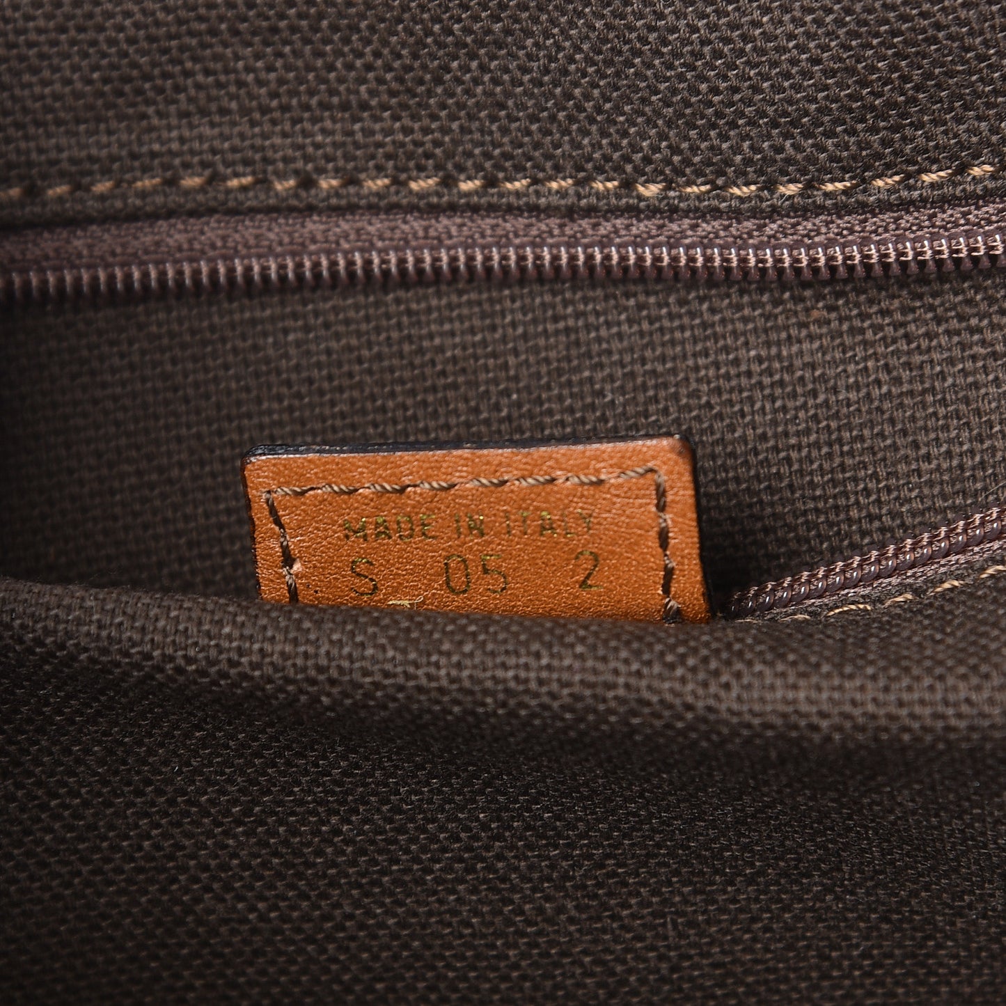 Calfskin House Check Trim Bates Shoulder Bag Cognac