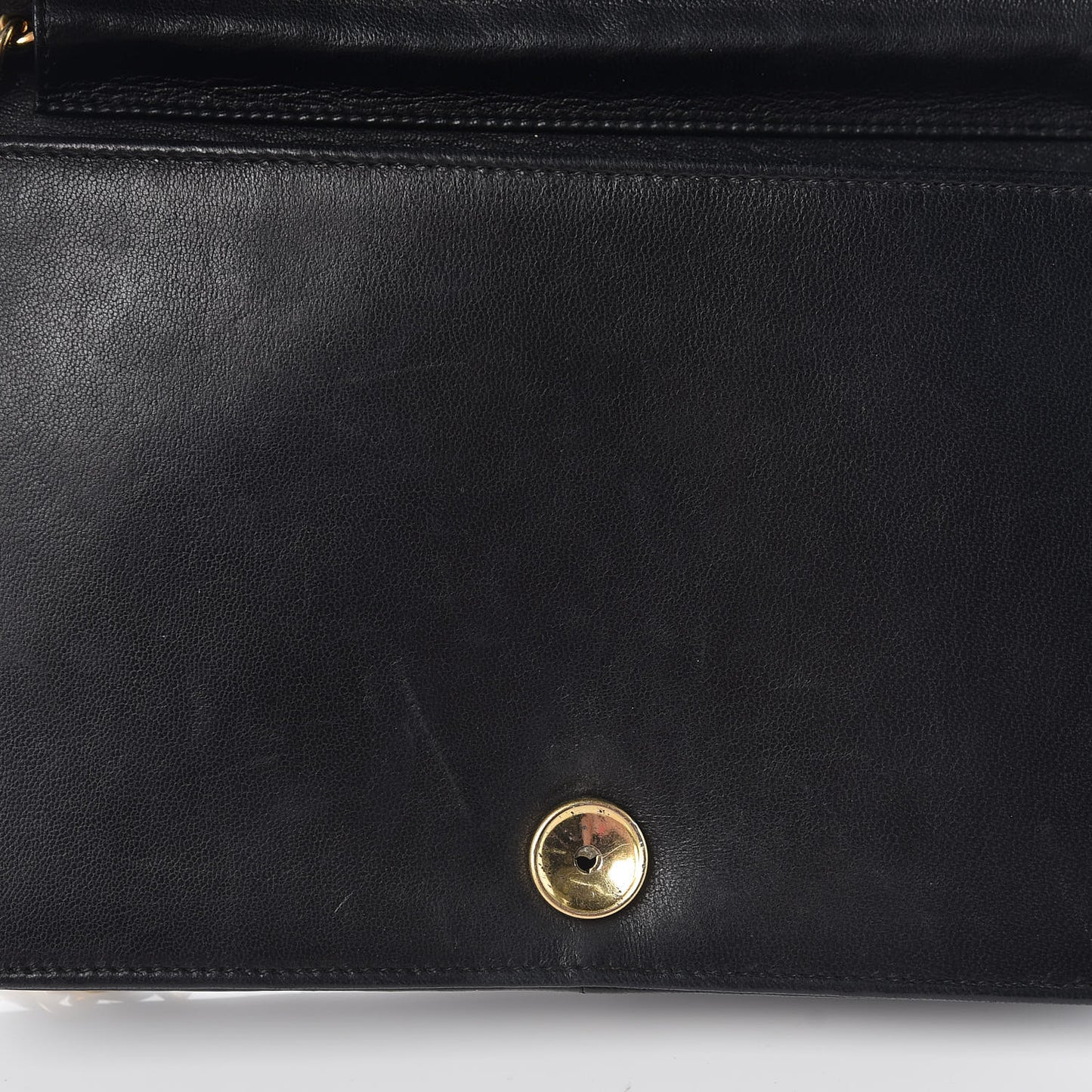 Lambskin Quilted Small Single Flap Black
