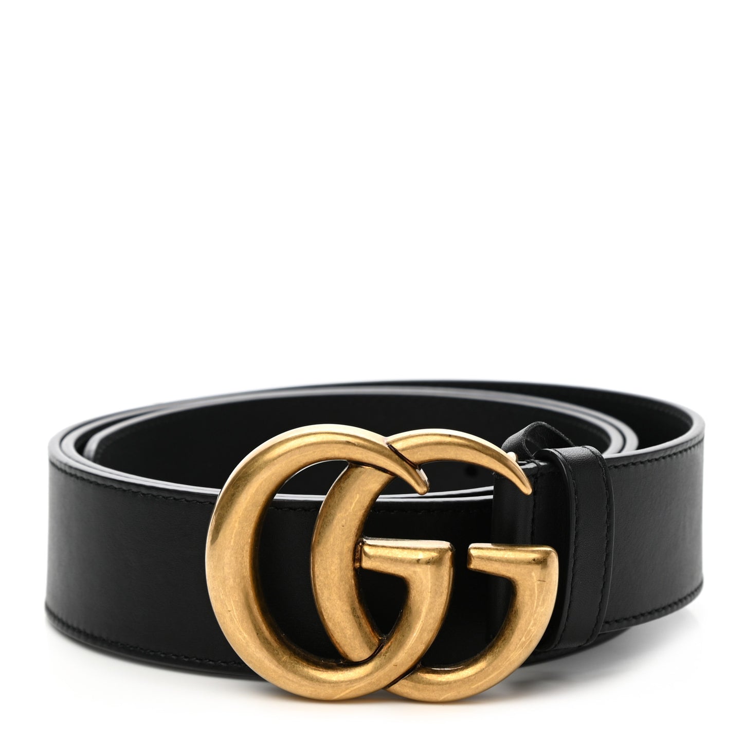 Moon Calfskin Double G 40mm Belt 105 42 Black