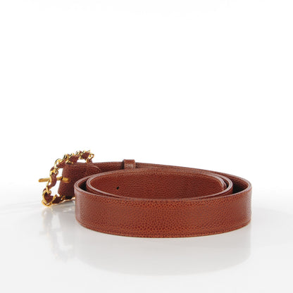 Chanel Caviar Chain Belt 85 34 Brown 3 of 7