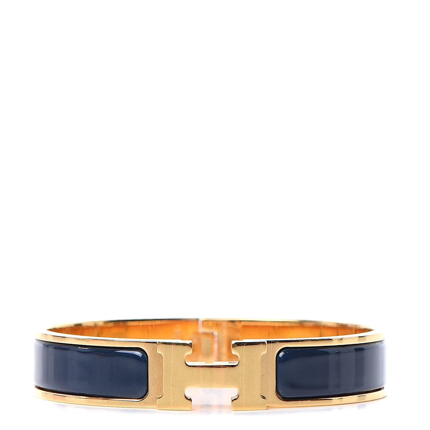 Narrow Enamel Clic Clac H Bracelet PM Indigo