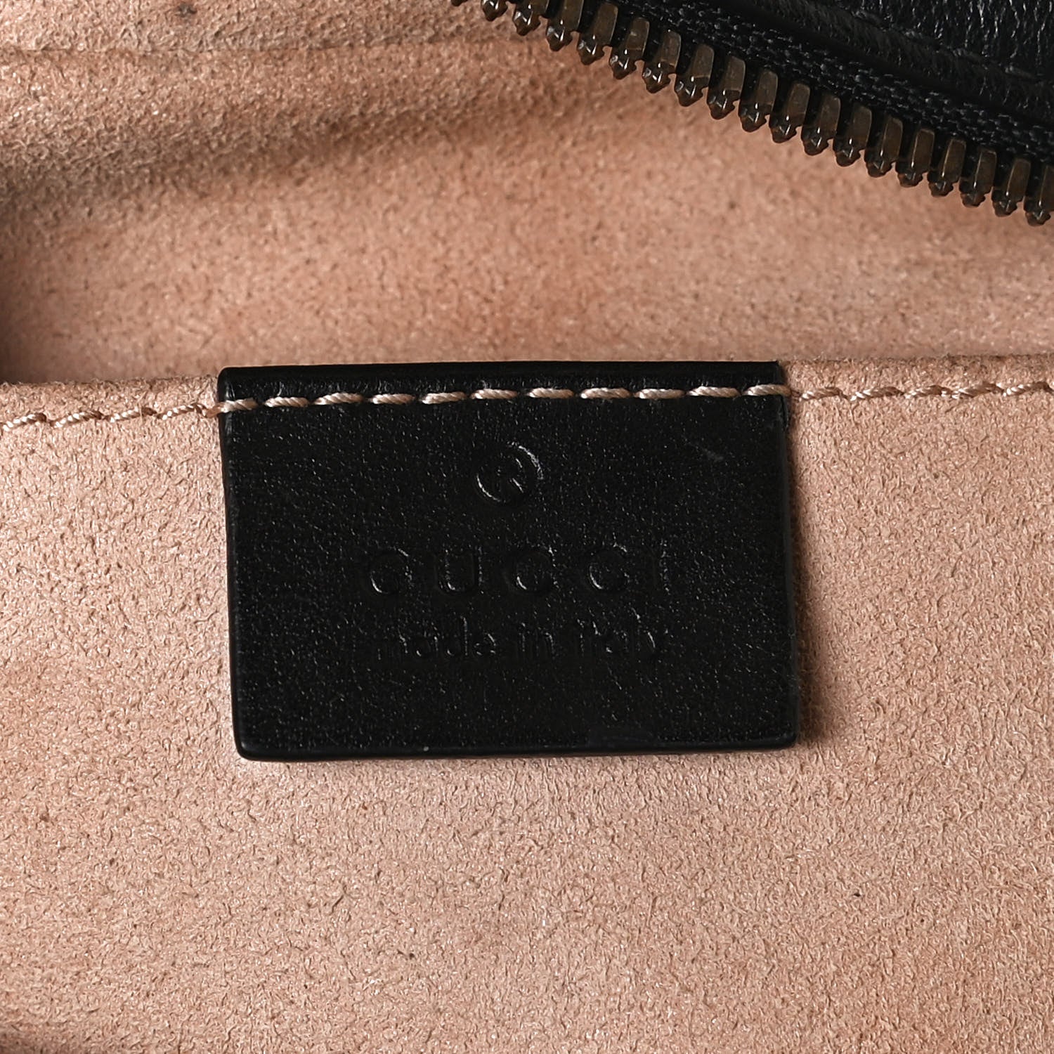 Gucci Calfskin Matelasse Small GG Marmont Chain Shoulder Bag Black 6 of 15