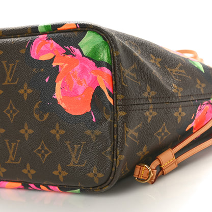 Louis Vuitton Monogram Roses Neverfull MM 9 of 10