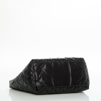 Chanel Nylon Quilted Coco Cocoon Medium Reversible Tote Black Red 4 of 7