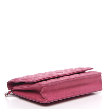 Chanel Iridescent Caviar Quilted Wallet on Chain WOC Pink 4 of 15