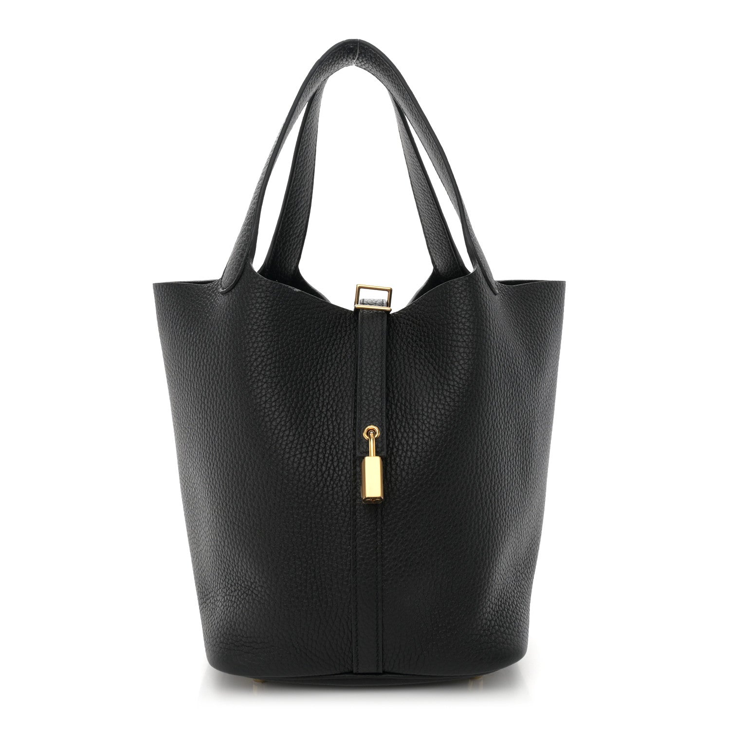 Hermes Taurillon Clemence Picotin Lock 22 MM Black 1 of 12