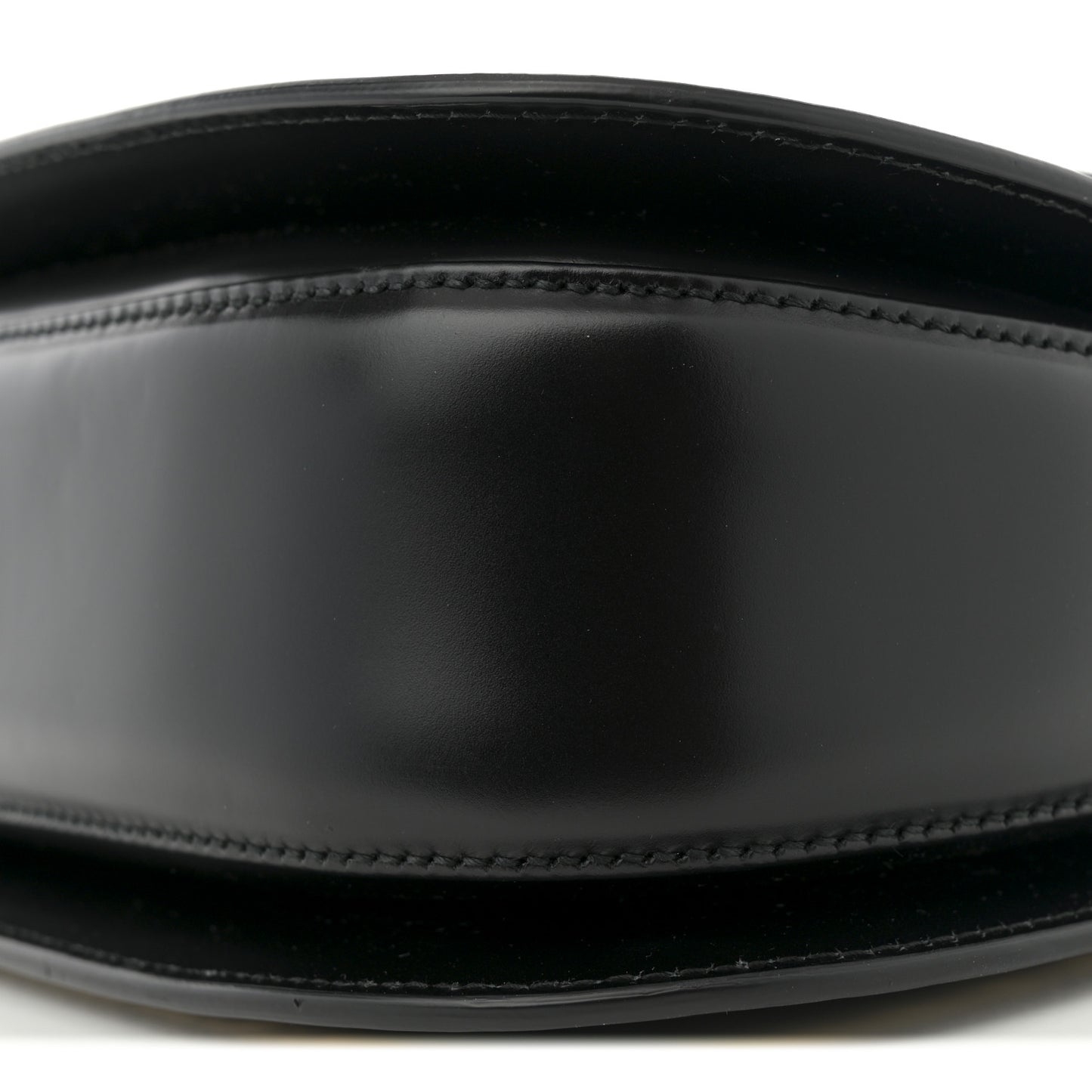 Calfskin Frame Print Bamboo Top Handle Bag Black