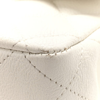 Chanel Crumpled Calfskin Quilted Medium Double Flap White 11 of 14