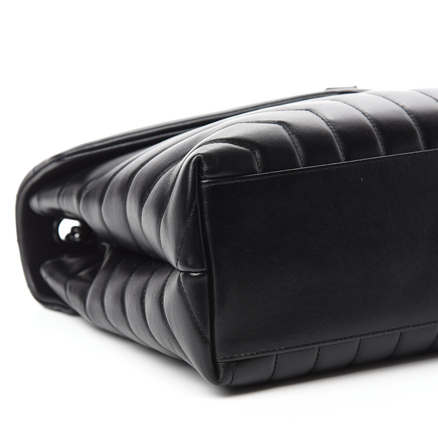Saint Laurent Calfskin Y Quilted Monogram Medium Loulou Chain Satchel Black 7 of 12