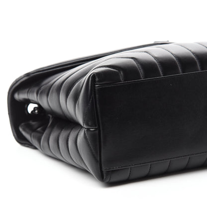 Saint Laurent Calfskin Y Quilted Monogram Medium Loulou Chain Satchel Black 7 of 12