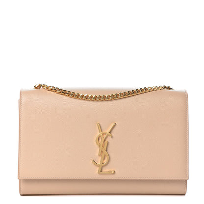 Saint Laurent Grain De Poudre Medium Monogram Kate Satchel Nude Powder 1 of 10