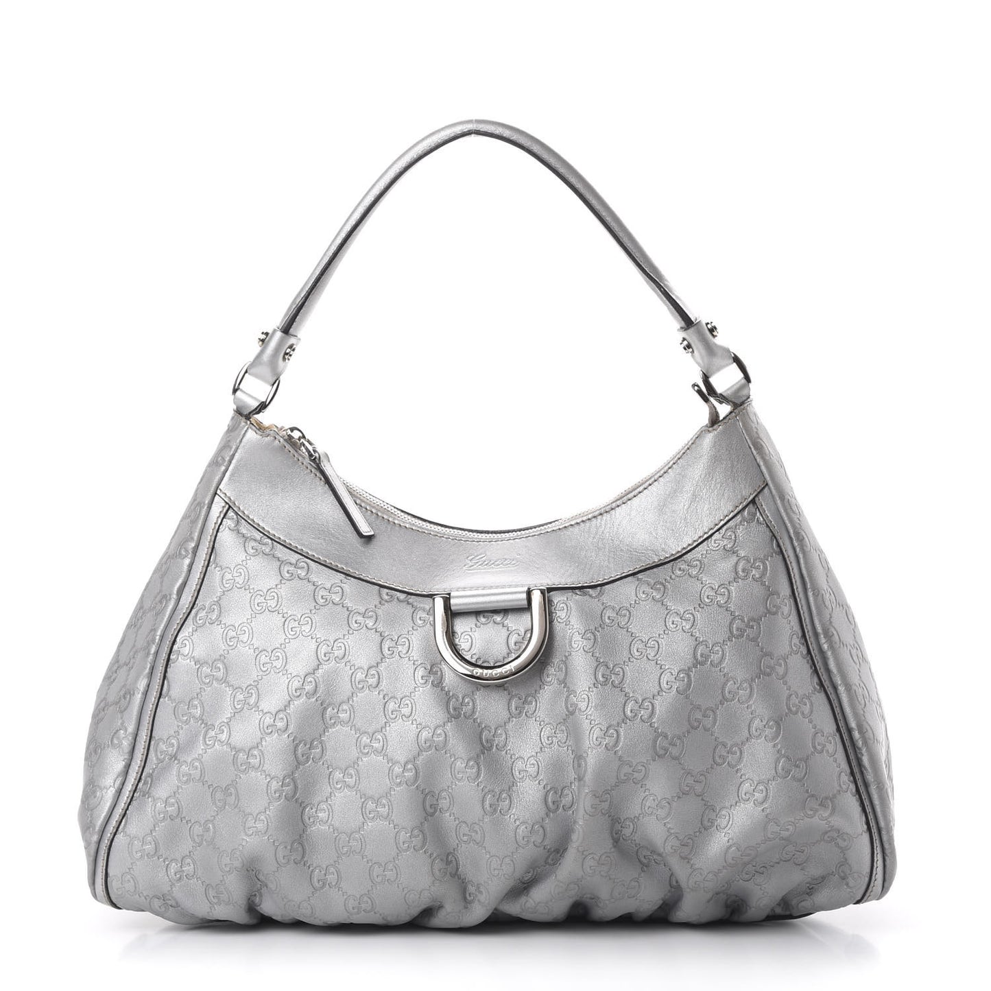 Guccissima Large D Gold Hobo Silver