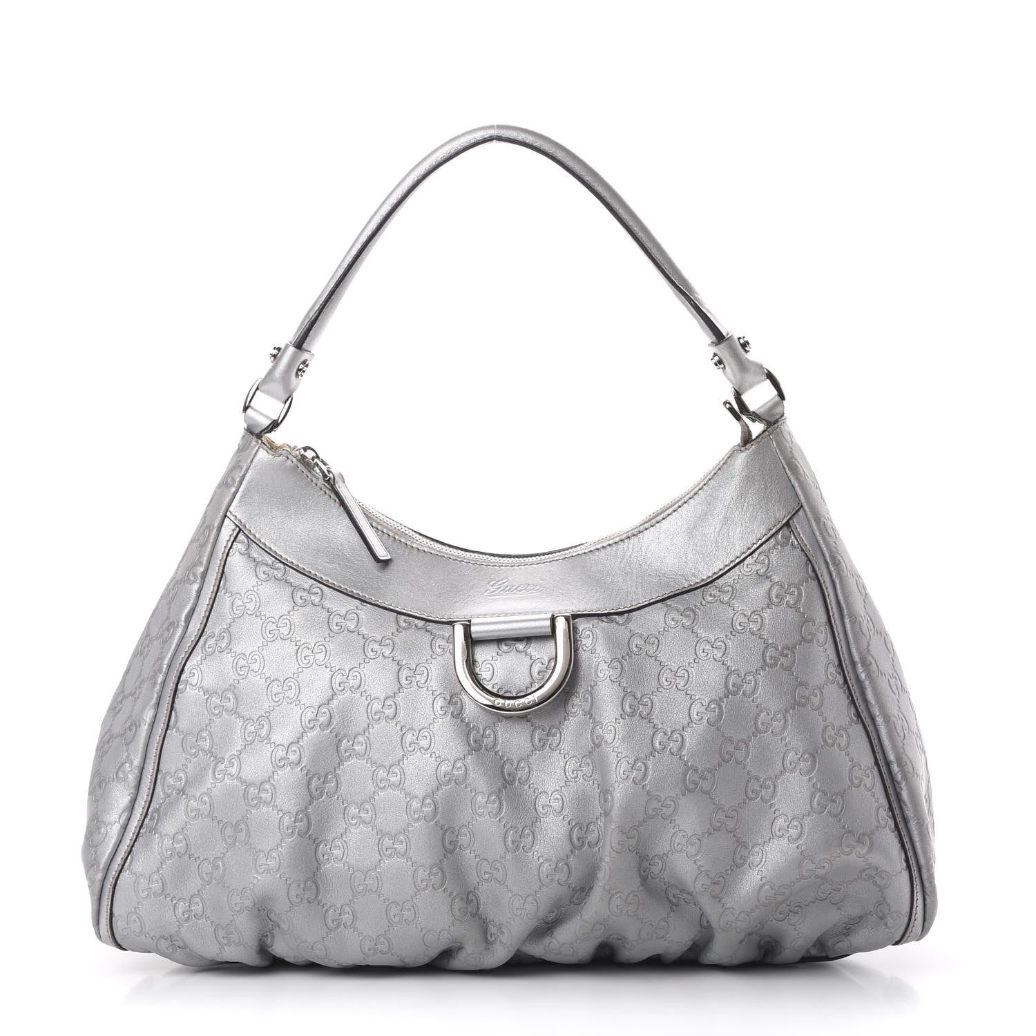 Gucci Guccissima Large D Gold Hobo Silver 1 of 13