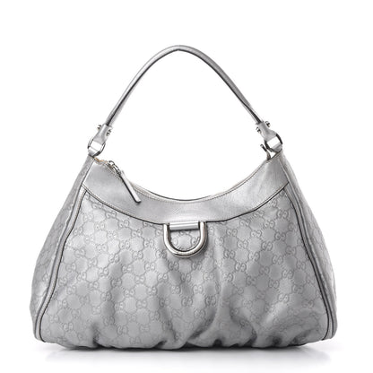 Gucci Guccissima Large D Gold Hobo Silver 1 of 13