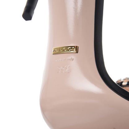 Gucci Nappa Ilse Pleated Bow Sandals 39.5 Black 7 of 9