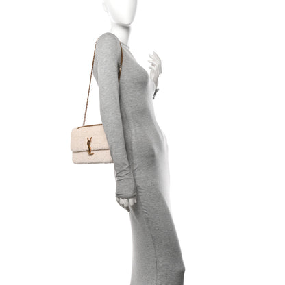 Saint Laurent Boucle Tweed Patchwork Monogram Medium Jamie Baguette Craie 2 of 11