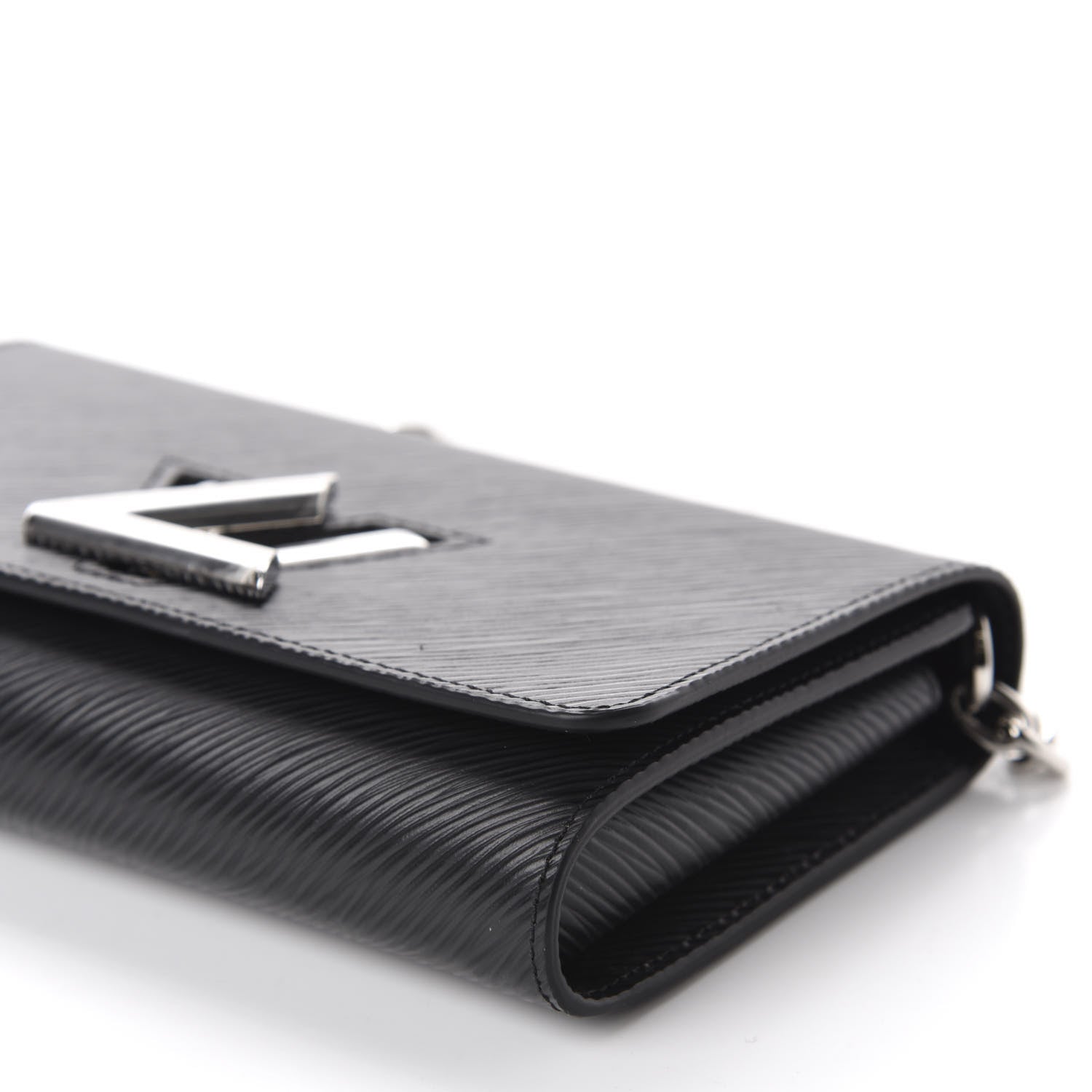 Louis Vuitton Epi Twist Chain Wallet Black 7 of 9