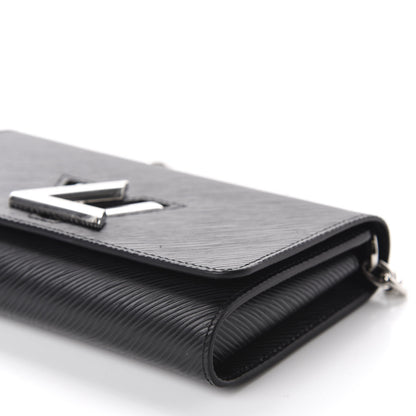 Louis Vuitton Epi Twist Chain Wallet Black 7 of 9