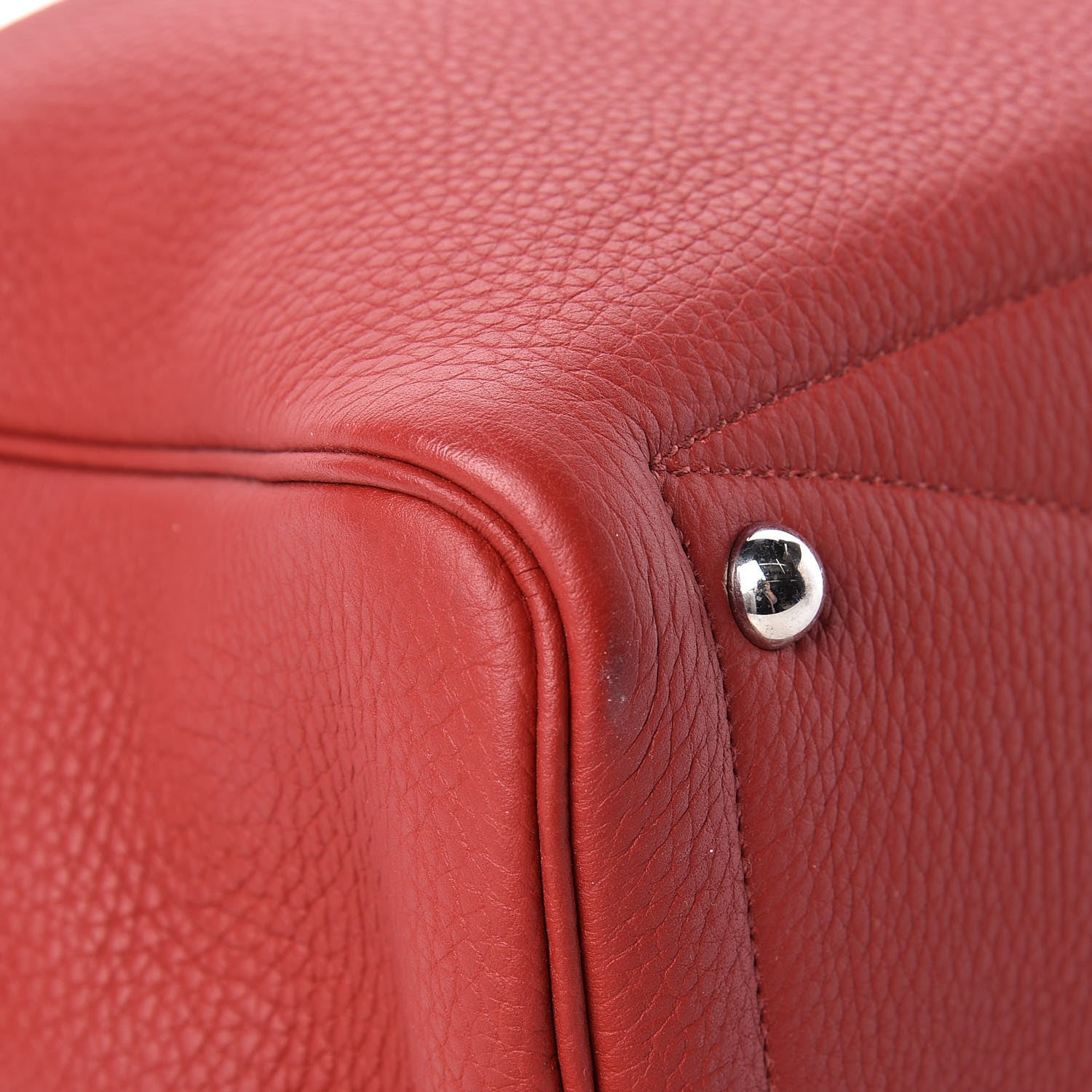 Hermes Taurillon Clemence Victoria II 35 Rouge Garance 12 of 13