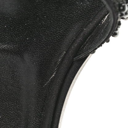 Hermes Suede Beaded Oran Sandals 37 Black 9 of 9