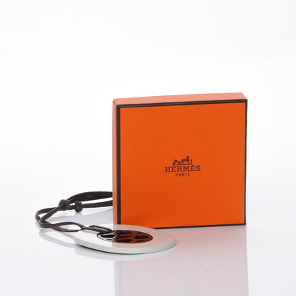 Hermes Buffalo Horn Lacquer Lift Necklace PM Pannacotta 7 of 7