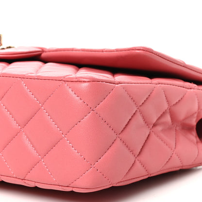 Chanel Lambskin Quilted Valentine Charms Medium Single Flap Pink 10 of 10