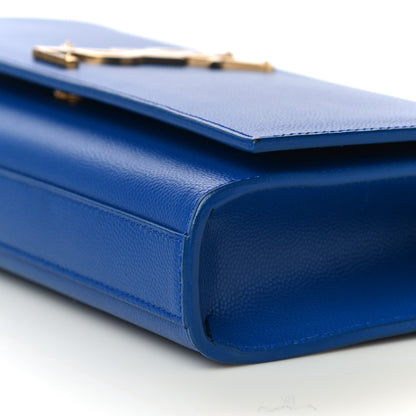 Saint Laurent Grain De Poudre Classic Monogram Cassandre Clutch Blue Majorelle 10 of 12