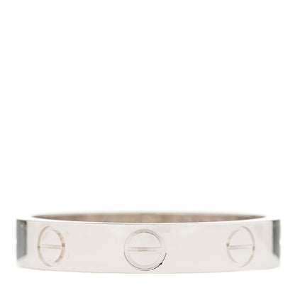 Cartier 18K White Gold 3.5mm LOVE Wedding Band Ring 53 6.25 1 of 3