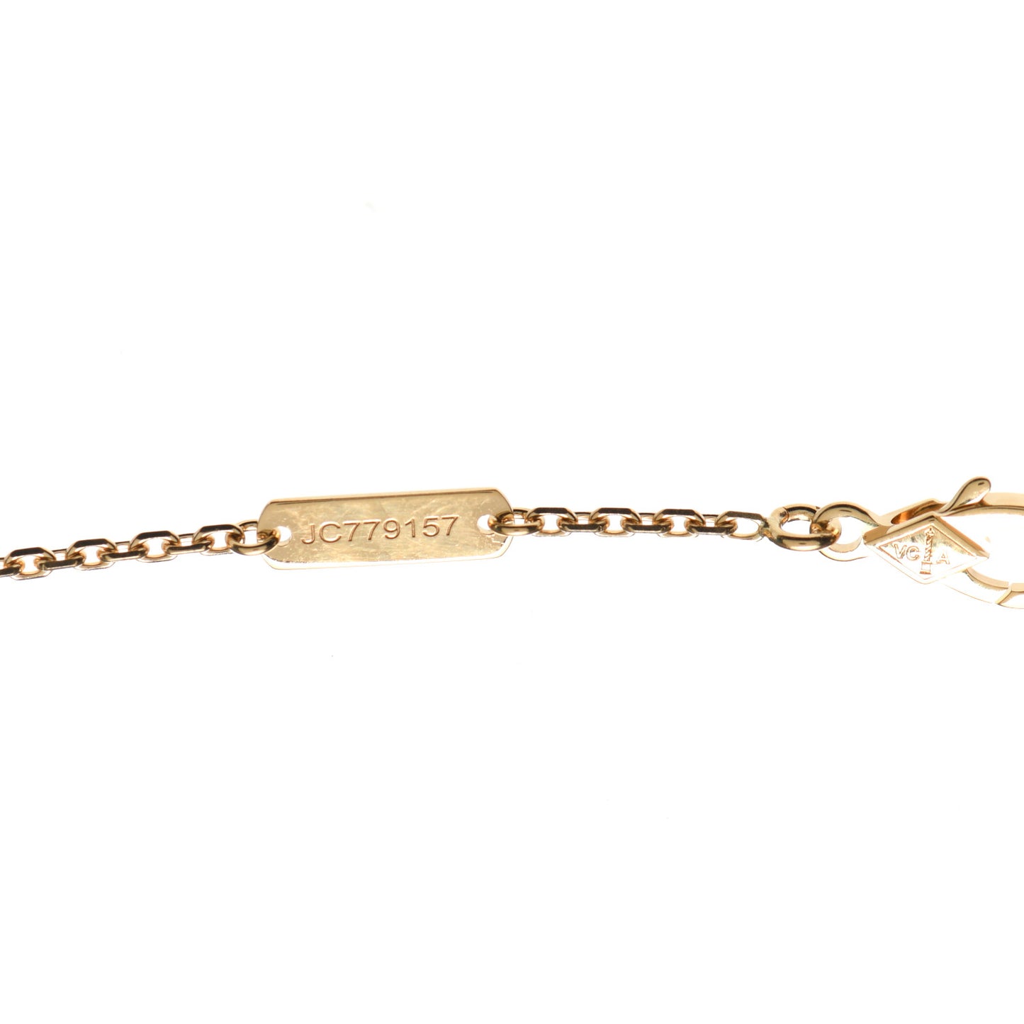 18K Yellow Gold Black Onyx Vintage Alhambra Pendant Necklace