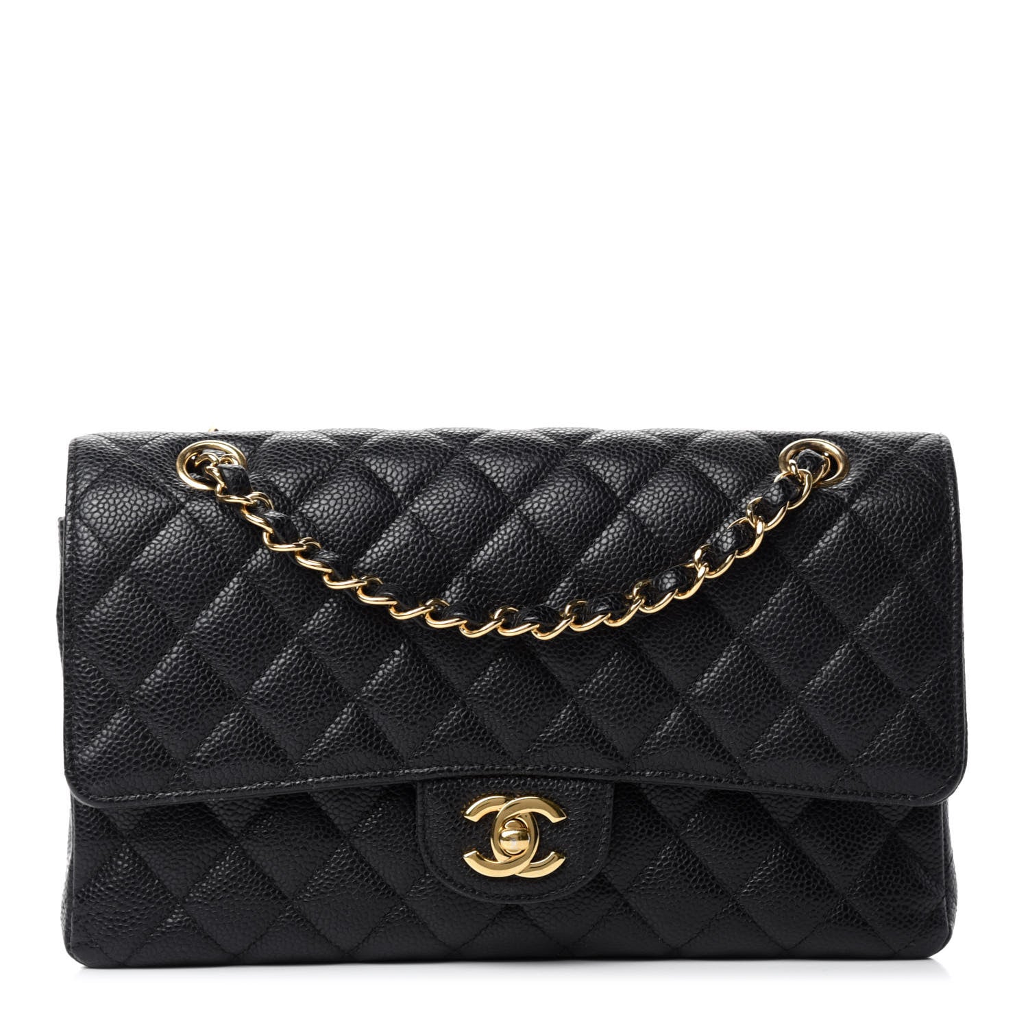 Chanel Caviar Quilted Medium Double Flap Black 1 of 13