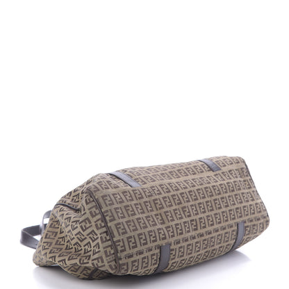 Fendi Zucchino Small Tote Dark Brown 4 of 17