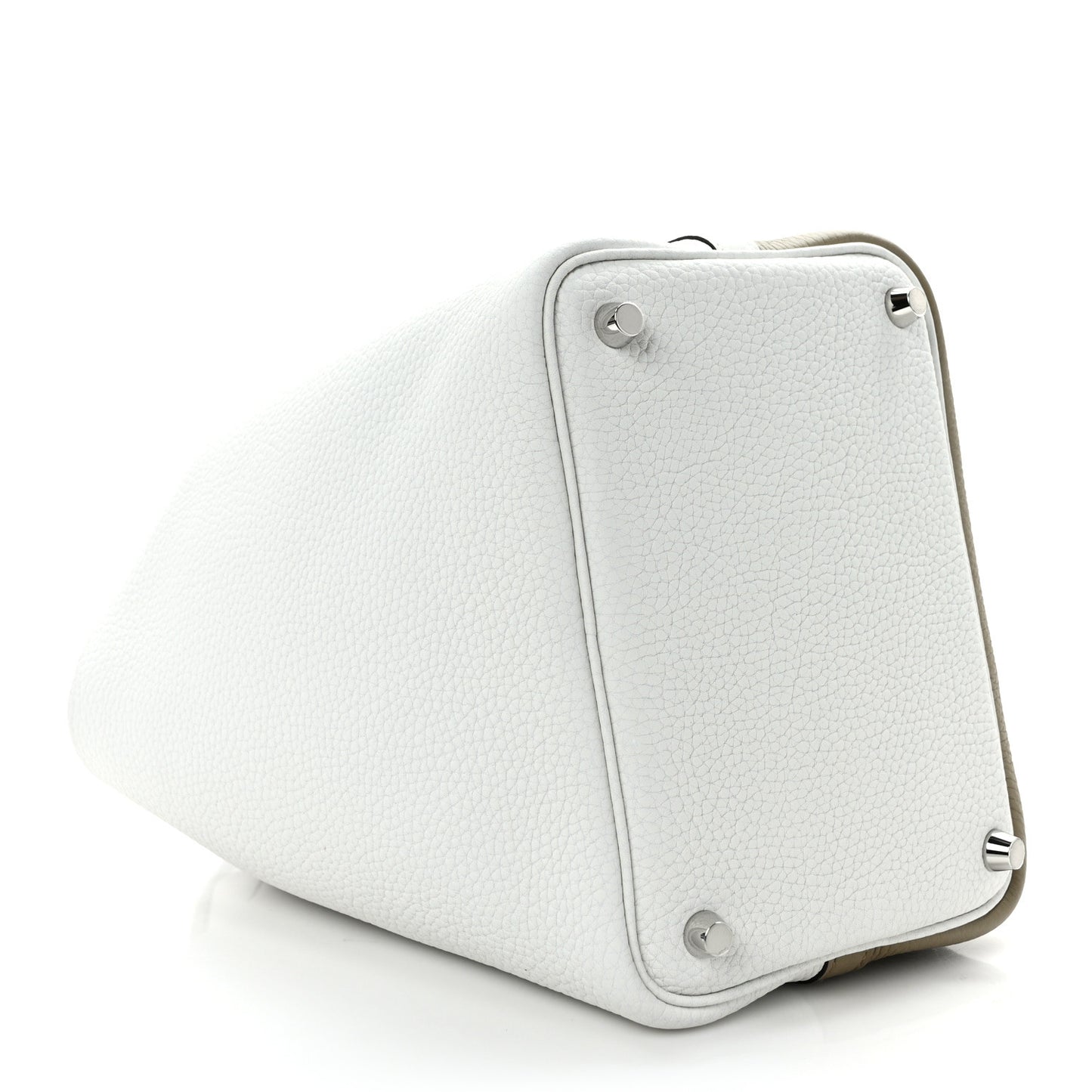 Taurillon Clemence Casaque Picotin Lock 18 PM Beige Marfa New White Macassar