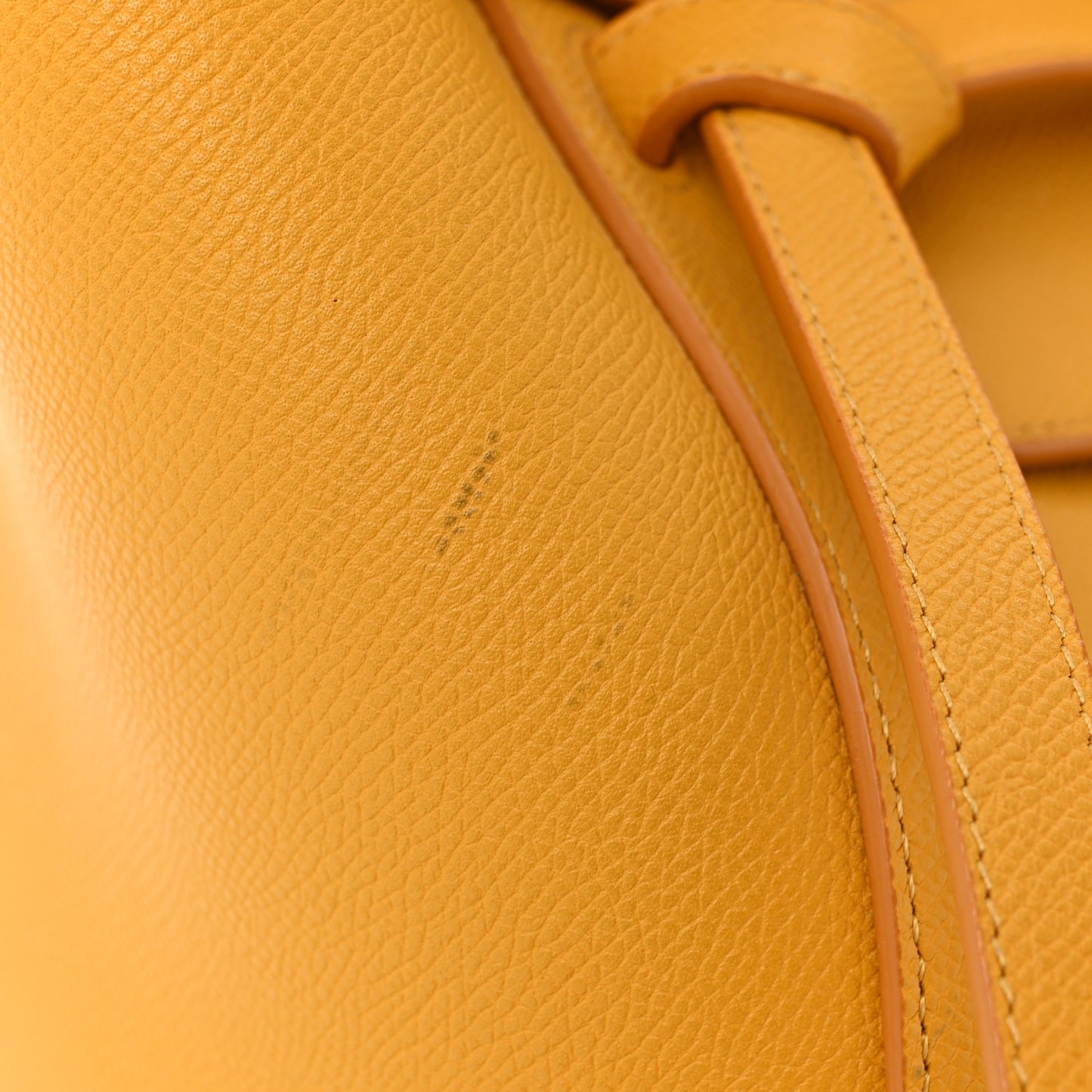 Grained Calfskin Small Belt Bag Sun Yellow