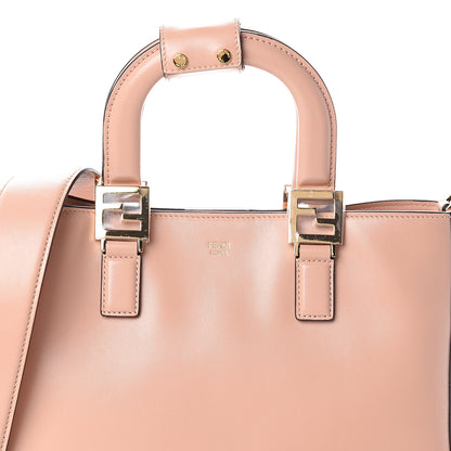 Fendi Vitello Glacier Small FF Tote Rosa Bourbon 6 of 8