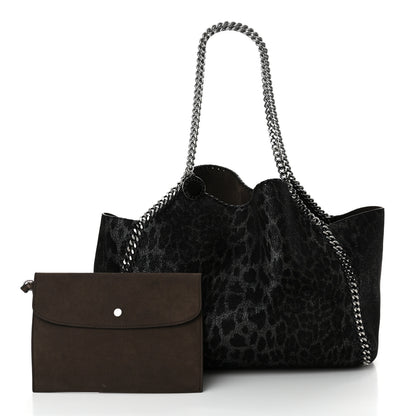 Stella McCartney Leopard Shaggy Deer Falabella Reversible Tote Grey 3 of 11