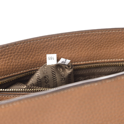 Prada Vitello Daino Sound Twin Pocket Satchel Brandy 7 of 10