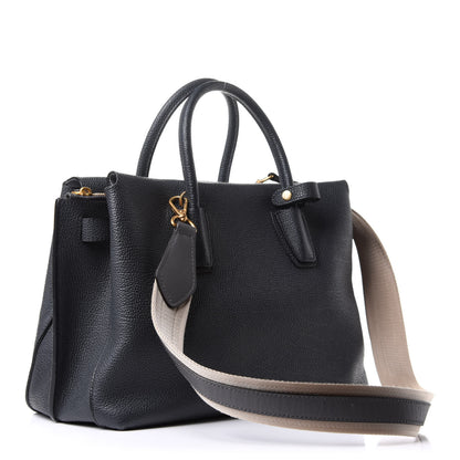 MCM Grained Calfskin Medium Milla Tote Phantom Grey 3 of 14