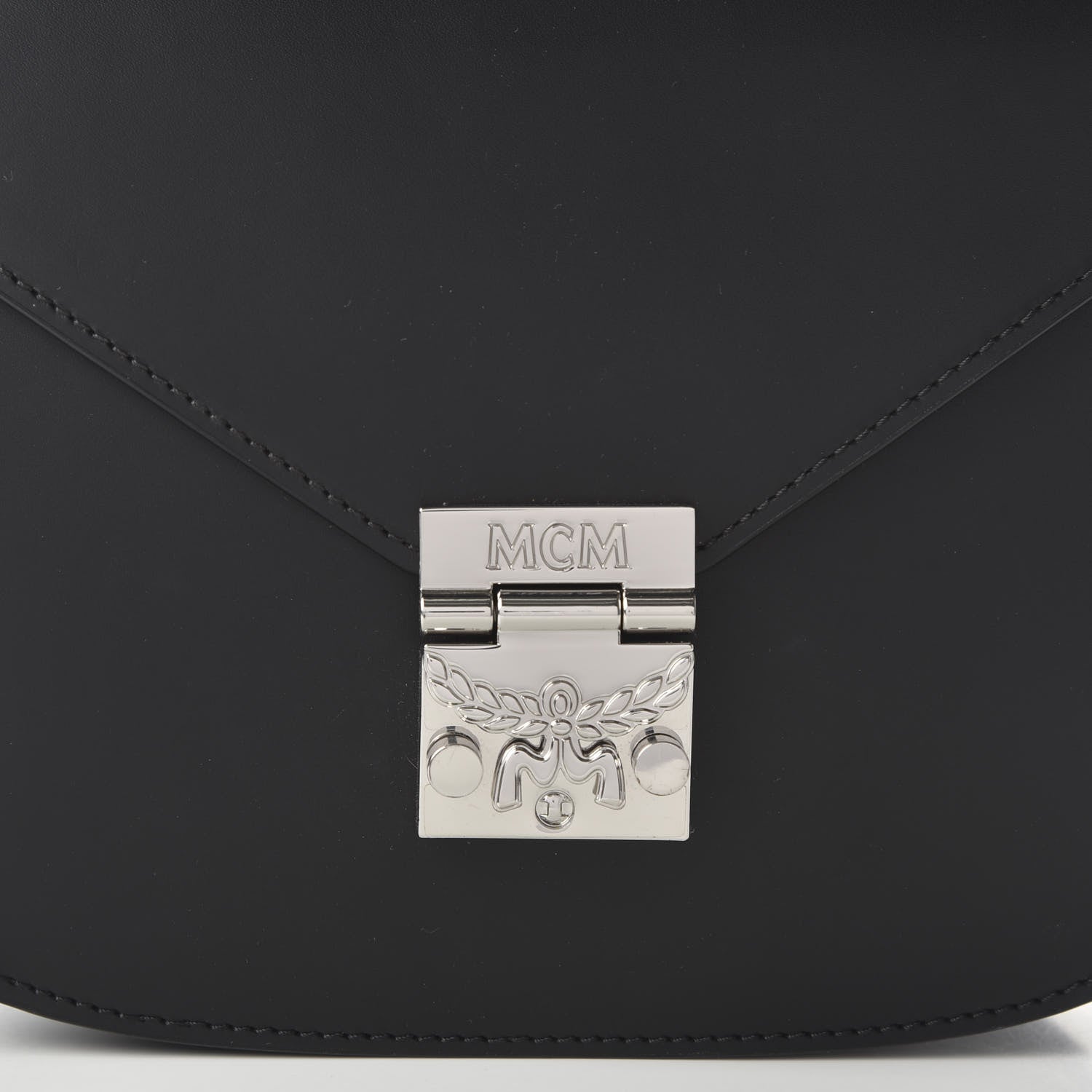 MCM Calfskin Small Patricia Crossbody Bag Black 9 of 9