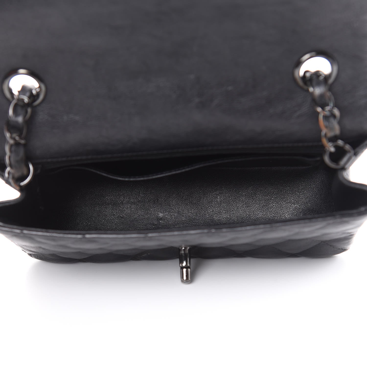 Chanel Crumpled Calfskin Quilted Mini Rectangular Flap So Black 5 of 15