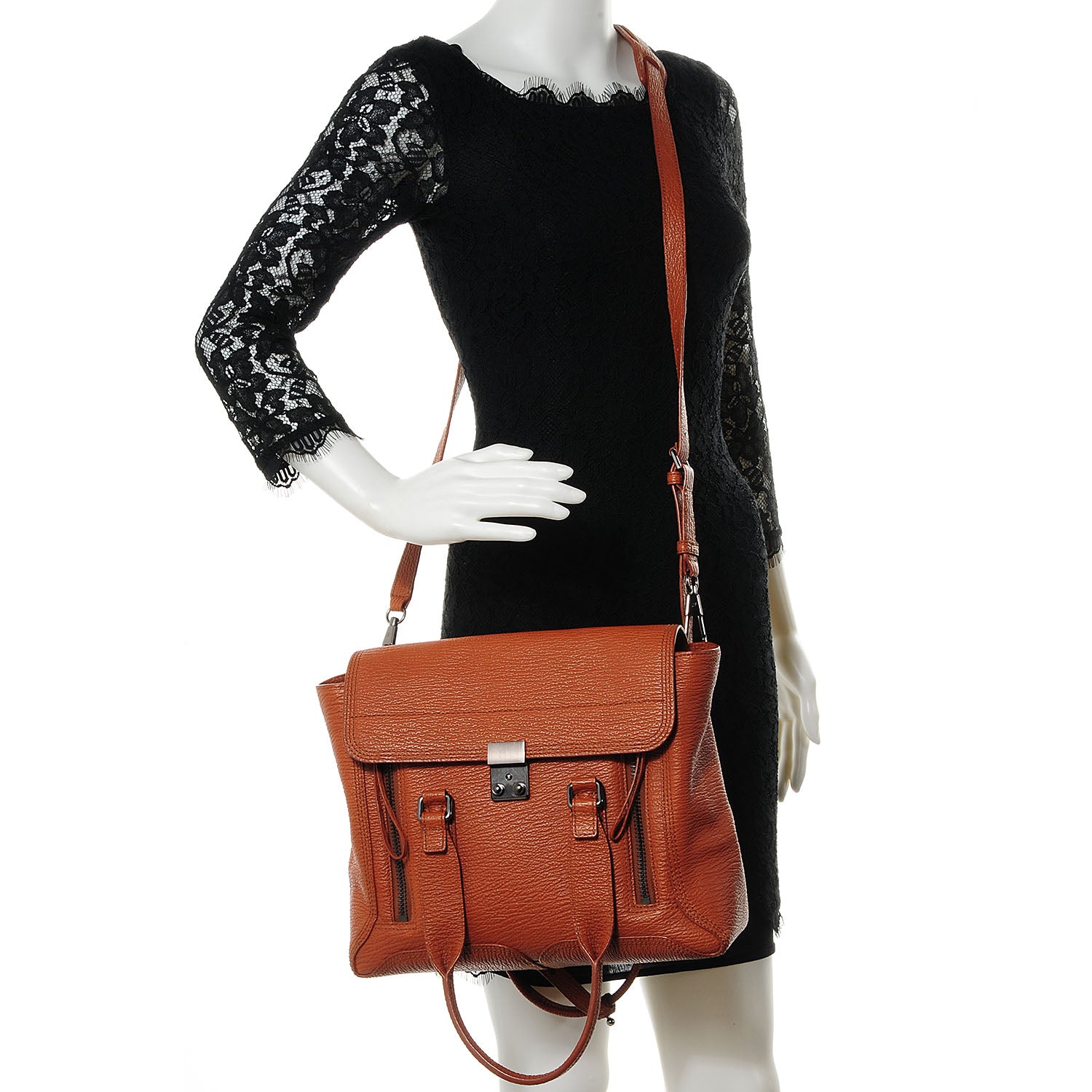 3.1 Phillip Lim 3.1 Medium Pashli Satchel Rust 2 of 8