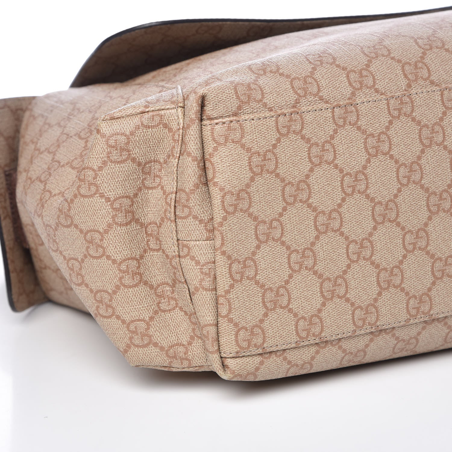 Gucci GG Supreme Monogram Messenger Diaper Bag Beige 9 of 10
