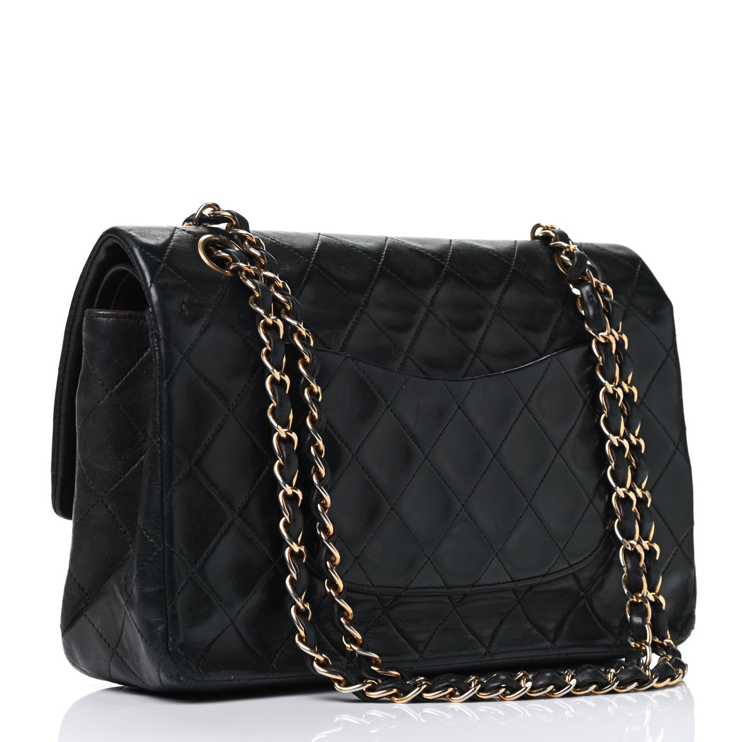 Chanel Lambskin Quilted Medium Double Flap Black 2 of 4