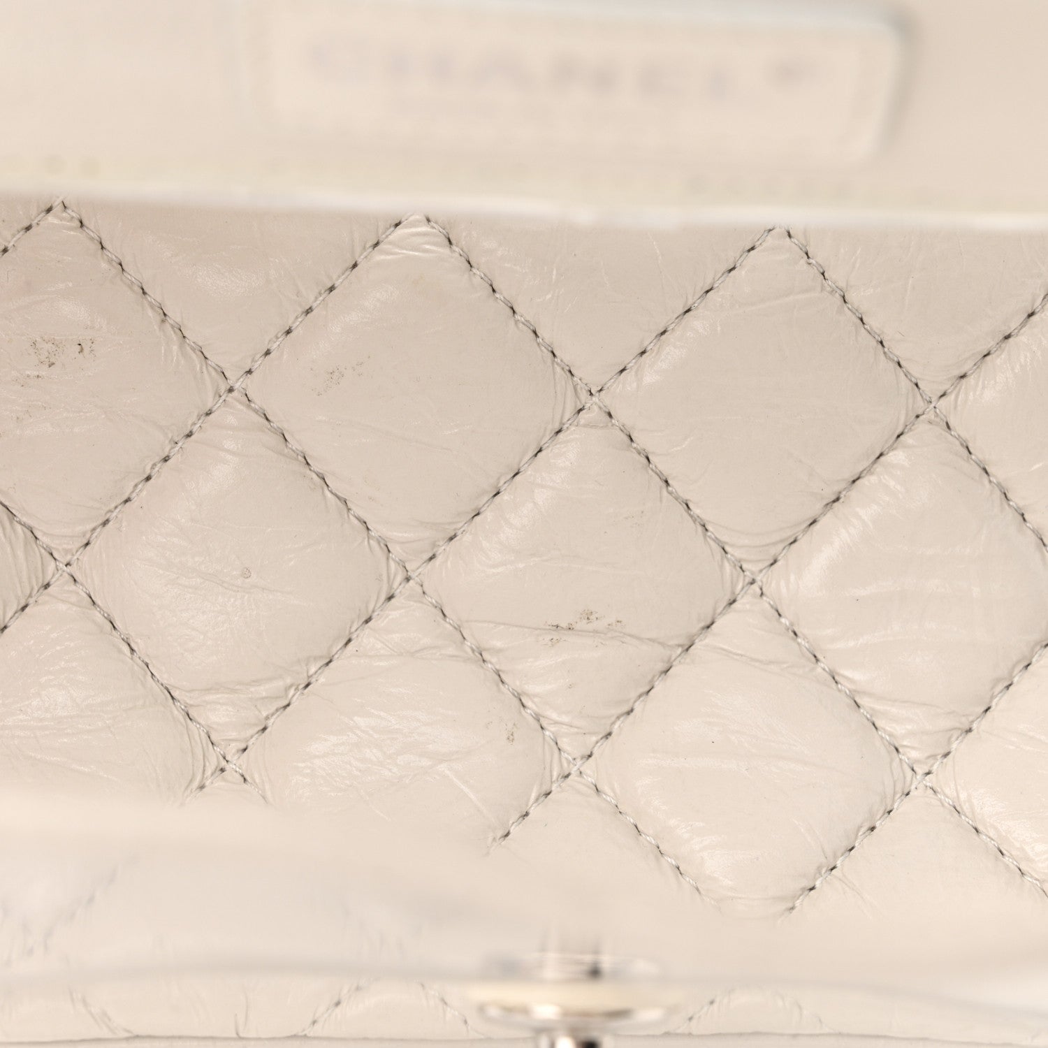 Chanel Crumpled Calfskin PVC Quilted Backpack White 14 of 21
